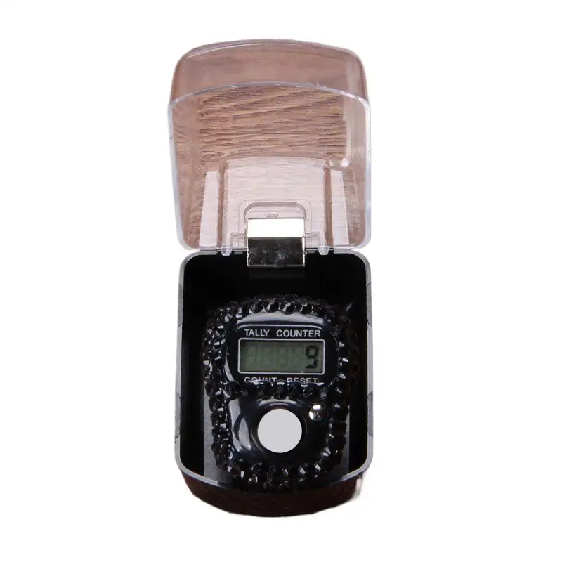 Finger Tally Counter LCD Display Counting Clicker Manual Lap Record Ring Resettable Number Tracking Ring