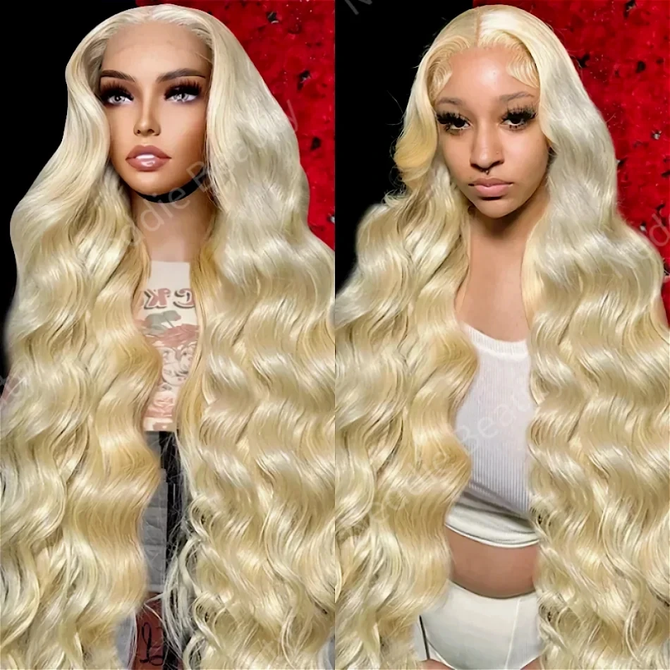 613 Honey Blonde Color 13x6 hd Lace Frontal Human Hair Wigs 40 inch full Brazilian Body Wave glueless preplucked wig For Women