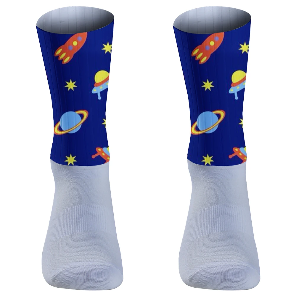 Space Bike Socken Männer Krankens ch wester Kompression Radfahren für Frauen MTB Guard Socken Strümpfe Sport Socken