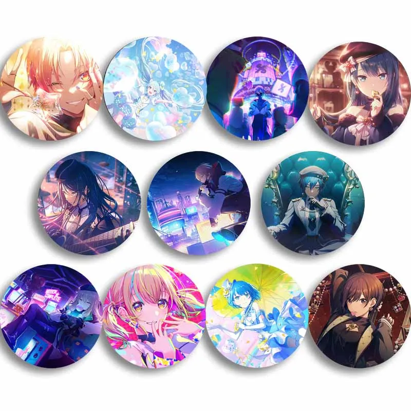 

Wonderlands×Showtime Tenma Tsukasa Otori Emu Kamishiro Rui Badge Tinplate Brooch Pins on Clothes Backpack Jewelry Accessories