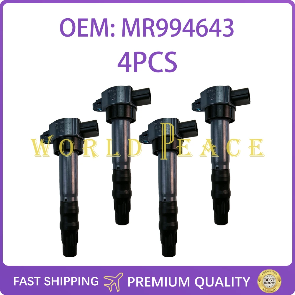 

4 шт. MR994643 994643, совершенно новая катушка зажигания, подходит для Mitsubishi Eclipse GRANDIS Galant Lancer Outlander 2.4L 3.8L 2004-2012 гг.