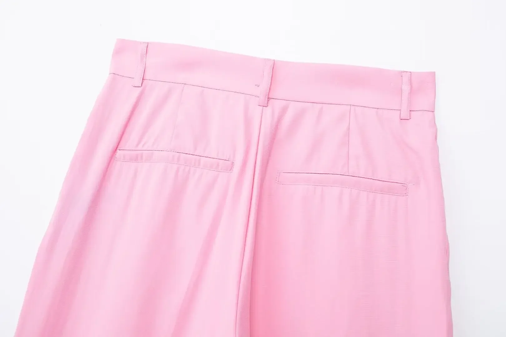 Calça Plissada Casual de Cortina Feminina, Retro, Especial, Cintura Alta, Zíper, Coringa, Nova Moda, 2022