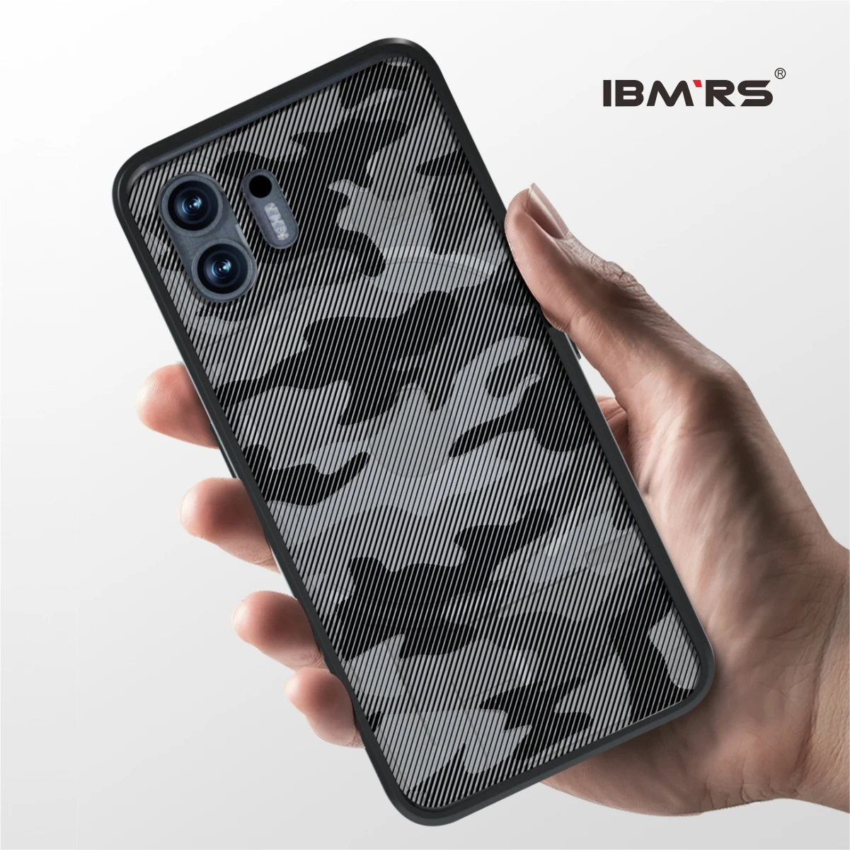 IBMRS Compatible with Nothing Phone 2 Case , camo Shockproof Bumper Transparent Phone Cover for Women, Men - Clear