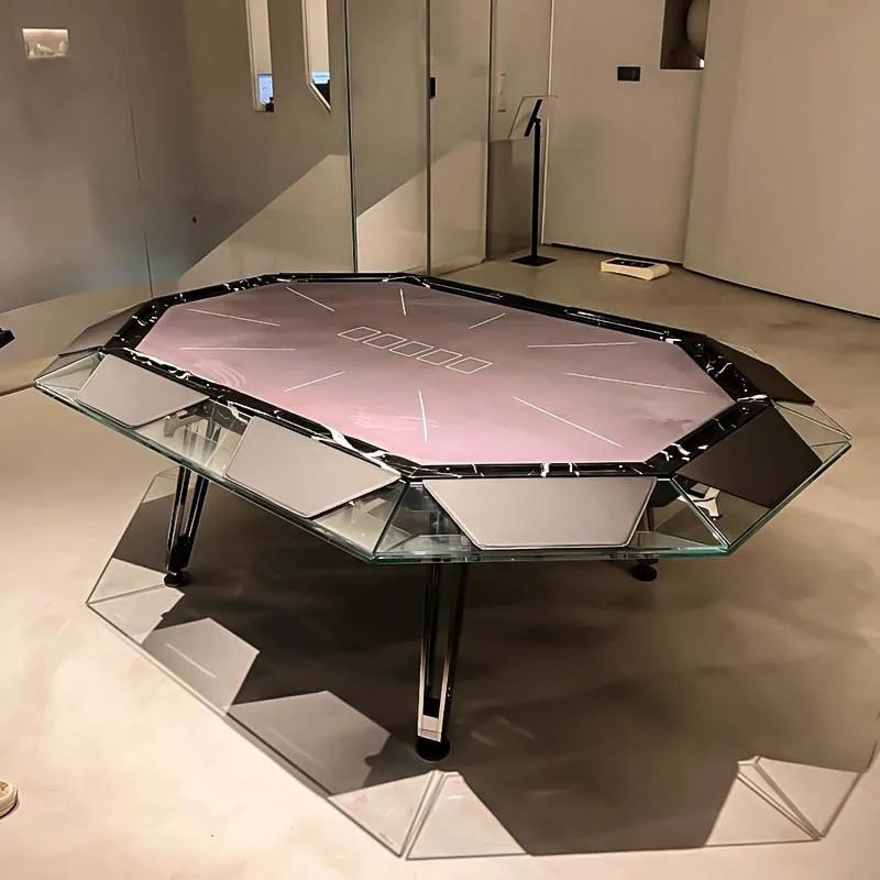 Crystal Glass Multiplayer Athletic Club Chip Table Chess and Card Special Table