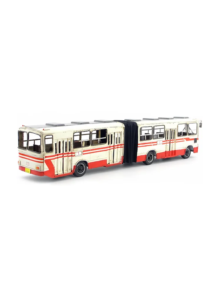 Diecast Retro Iron Crafts and Handicrafts Beijing Bus BD562 Tram Home Decoration Finished Simulation Collection Vehicle Gift Toy