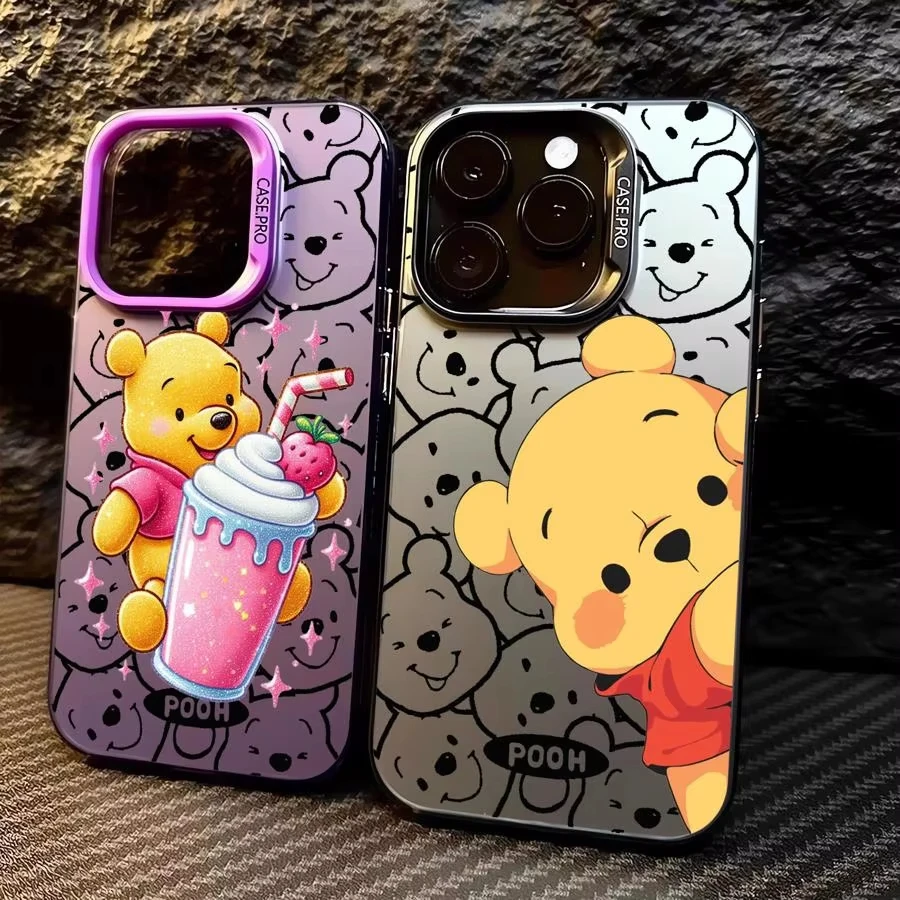 Cute Pooh Winnie Disneys Phone Case for Oppo A3x A60 A79 A98 A1 A78 A58 A38 A18 A57 A76 A36 A17 A94 A74 4G 5G Matte Back Cover