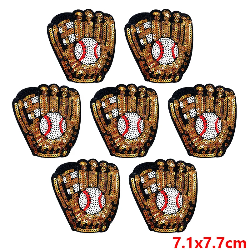 Parches bordados béisbol fútbol día del juego planchar o coser ropa - imagen 4