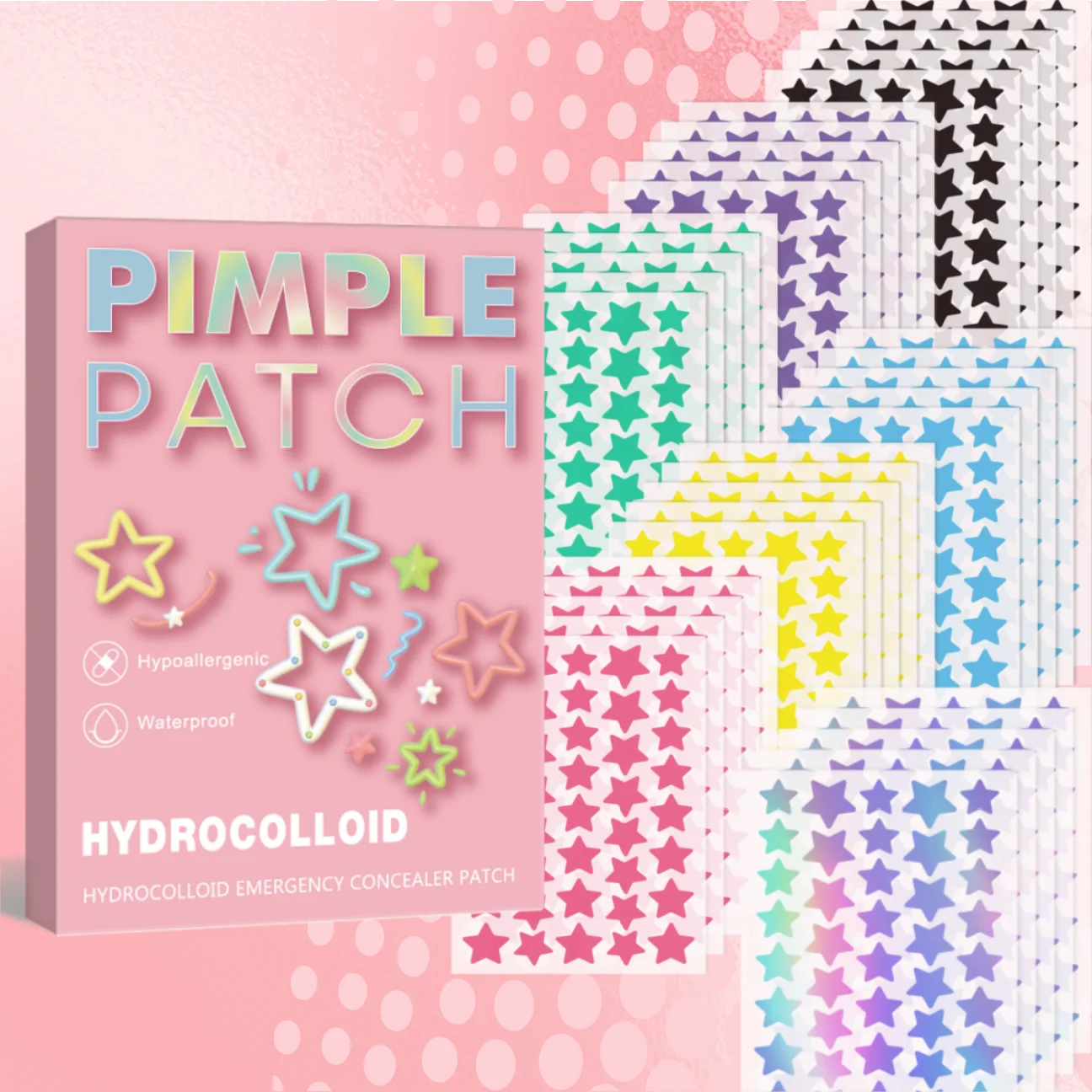 280/1680 Pieces Star-Shaped High-Cost-Performance Acne Patches for Refined Girls, Daily Beauty Invisible Concealer Acne Patches