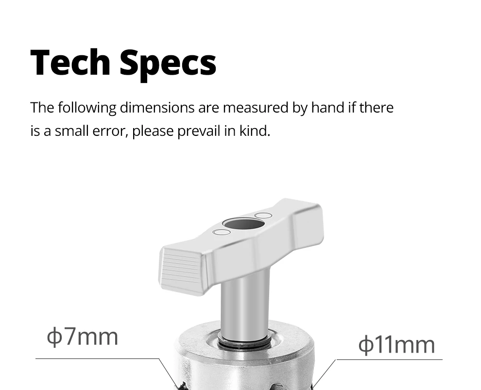 Heavy Duty Grip Head 1.6cm 16mm C Stand Mounting Adapter Metal Holder Photography for Light Stand Extension Boom Arm Reflector