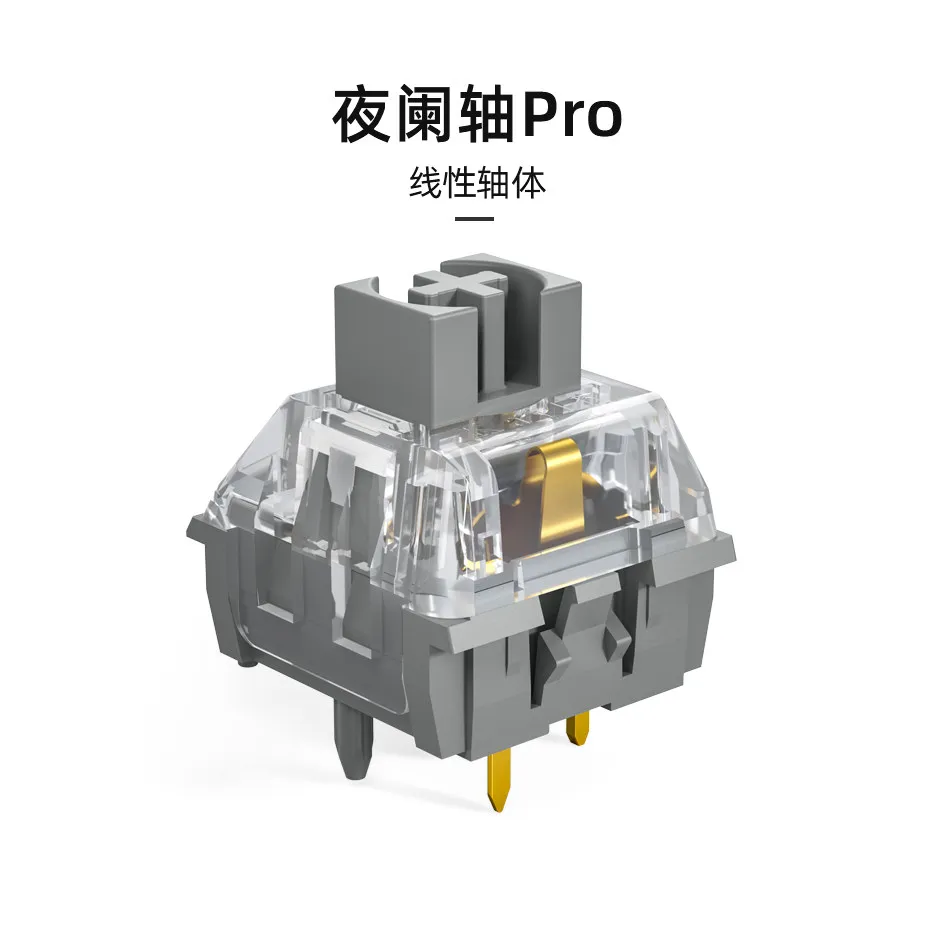 Kailh Wholesales Box Switch Midnight Pro Silent Linear Tactile 5-Pin Pre-Lubed for Custom DIY Mechanical Keyboard Cherry MX Comp