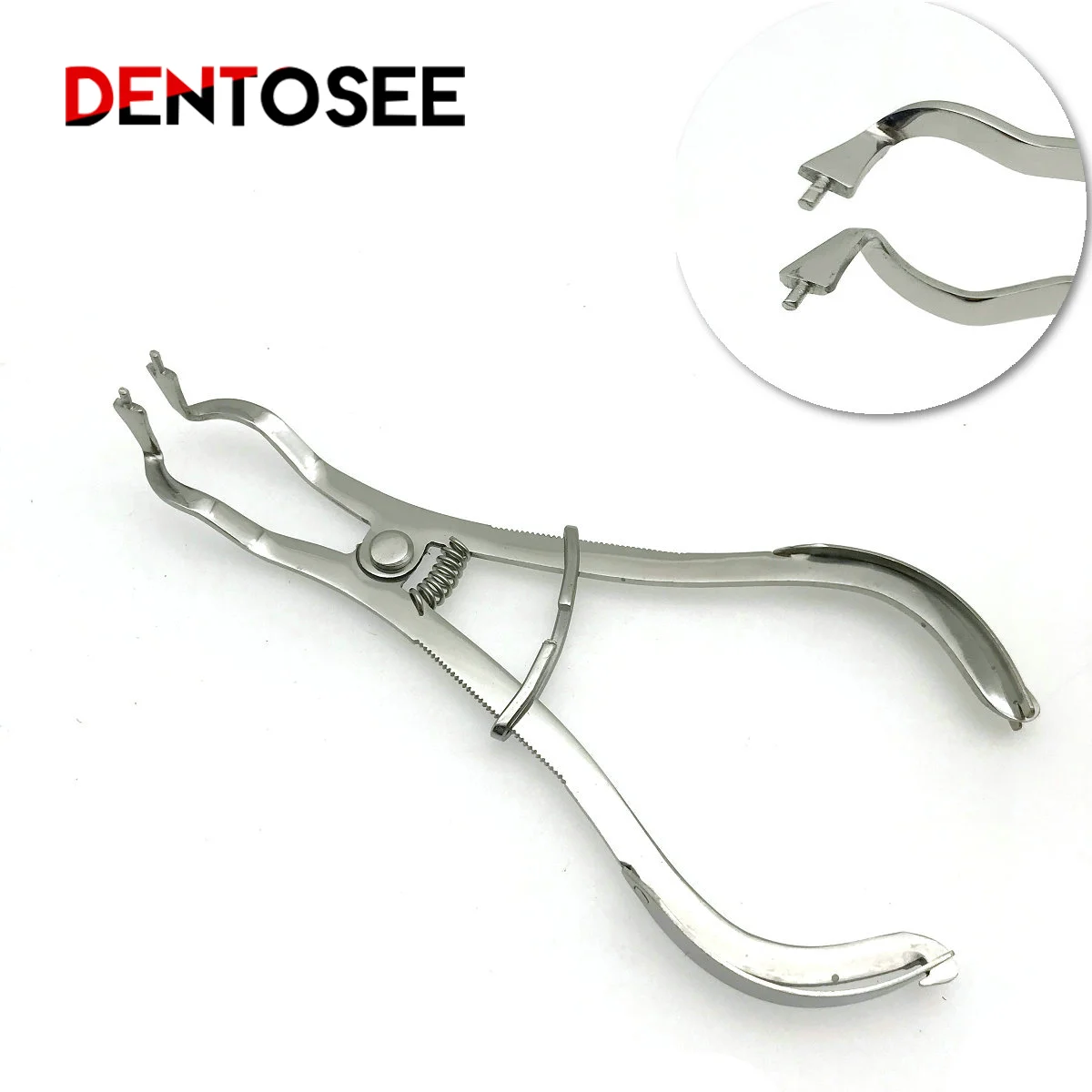 

1Pc Dental Stainless Steel Forceps Matrix Band Forming Clip Ring Distractor Plier Sheet Clamp Forming Piece Placing Forceps Clip