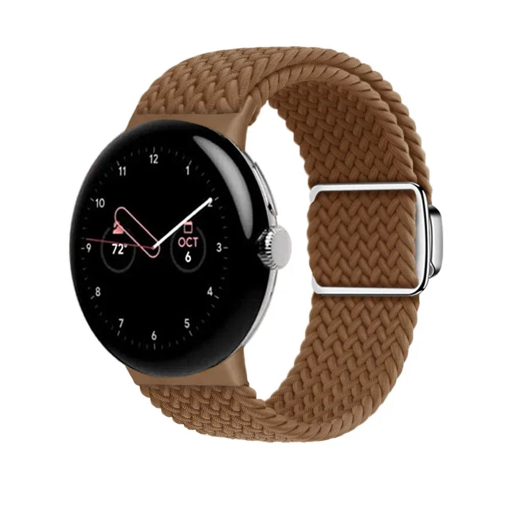 Correia trançada de nylon para Google Pixel Watch2, Pulseira Substitua o Cinto, Tecido Cinto Macio, Pulseira Respirável, Watch Strap