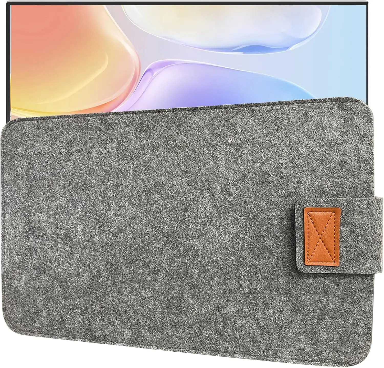 

Felt Laptop Sleeve Storage Bag, Portable Notebook Tablet Case for 22-23.8 Inch, Slim Envelope Protective Cover