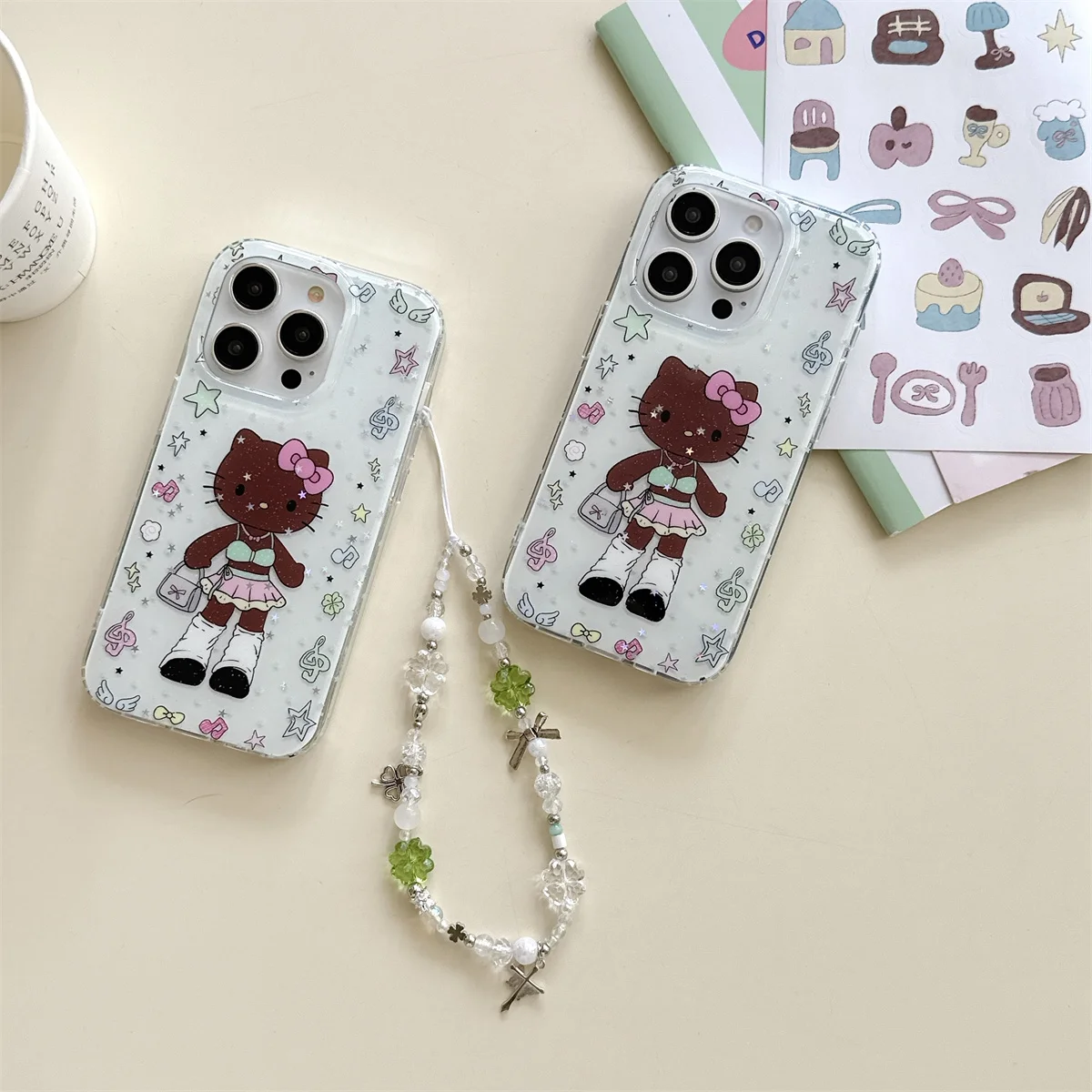 

New KT cat Protective cover fundas Cute Cartoon Fashion Girls Phone Case New For iPhone 16 15 14 13 Pro Max iphone 15 case