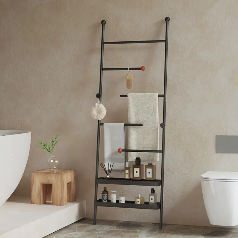 

Toilet floor hanger rack bathroom towel storage rack household