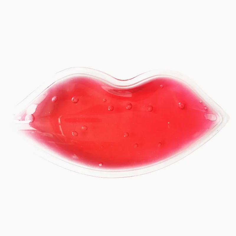 Random Delivery Hot Mini Lip Shaped Beauty Gel Ice Pack Lip Shape Cool Pack with Glitter