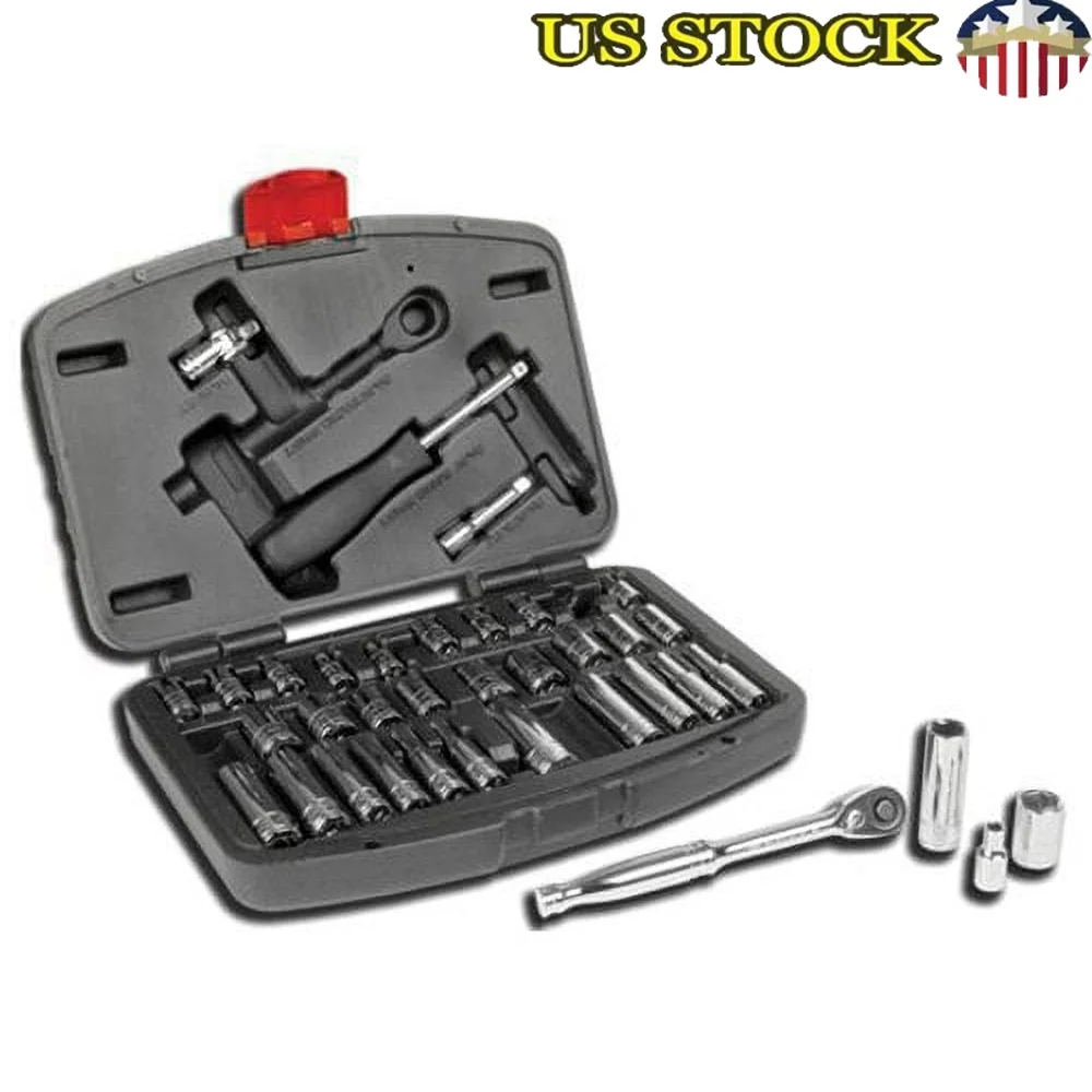 

Набор механических инструментов с приводом 1/4 дюйма, 36 шт., с измерительными маркировками, прочные ручные инструменты, авторемонт и обслуживание