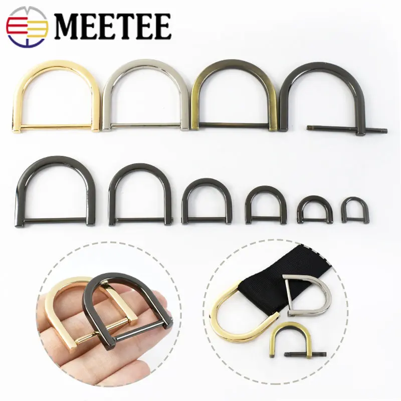 10/20Pcs 10-38mm Metal Buckles Bag Strap Connector Detachable Screw D Ring Webbing Chain Hanger Clasps Hooks DIY Accessories