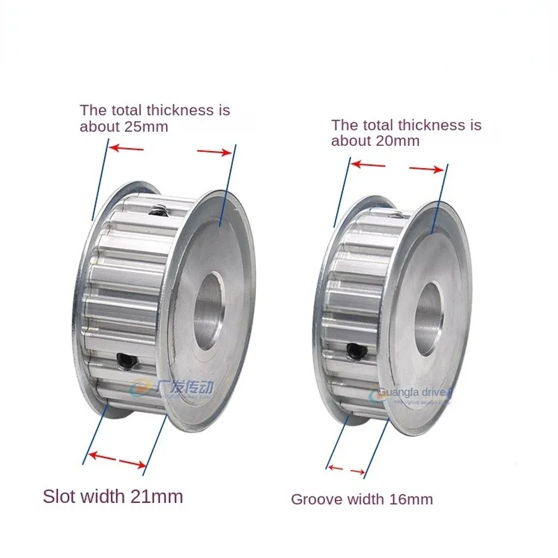 Af Type 26 Tanden Dubbelzijdig Platte L Timing Katrol Gat 8/10/12/14/15/16/17/18/19/20/22/24/25/28/30Mm Voor Breedte 20Mm