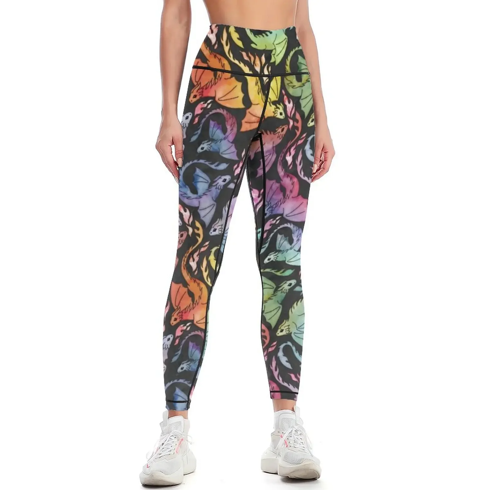

Dragon fire dark rainbow Leggings fitness set gym Sports pants for Sportswear woman gym Women sportwear Womens Leggings
