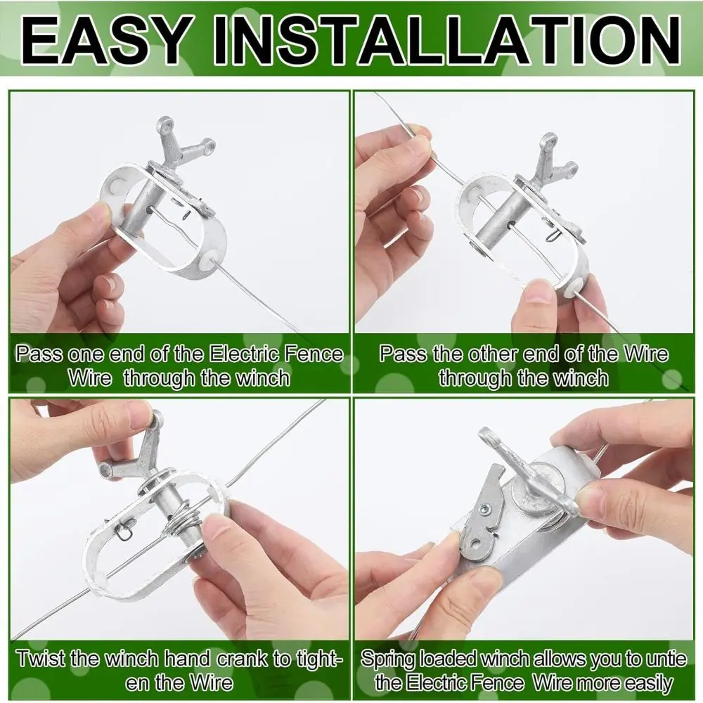 New Heavy Duty Wire Tightener Silver Galvanised Electric Fence Tightener Wire Buckle Home