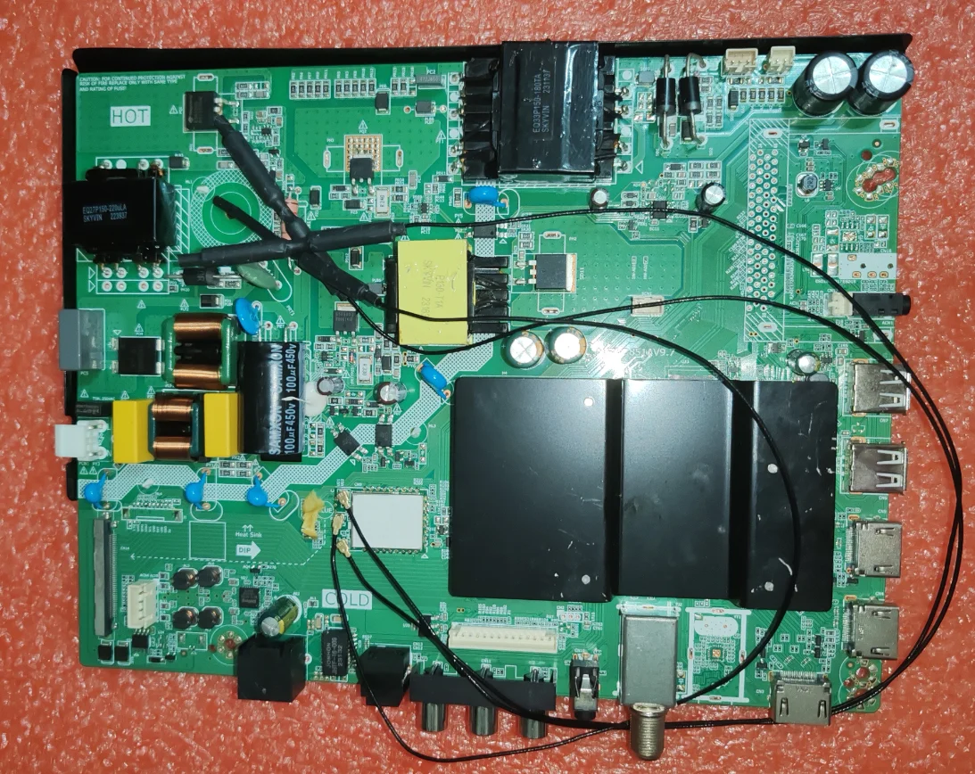 P150-2851AV9.7 Three in one 4K WIFI TV motherboard, physical photo, tested well for 124--135V   590MA   2+16G