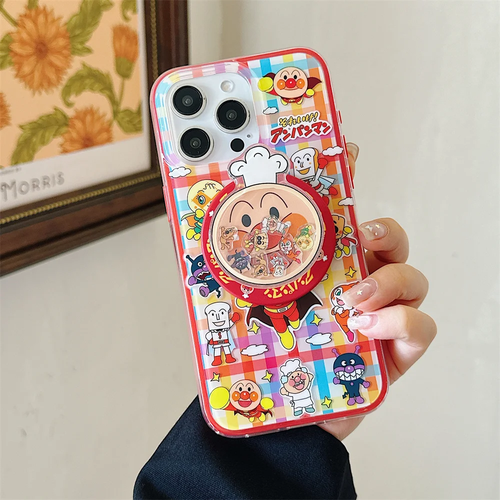 Etui na telefon z motywem anime, kreskówki, chleba i superbohatera, pasujące do iPhone 13, 14, 15, 16 Pro Max Fundas, z podstawką i amortyzującą ochroną. — zdjęcie produktu 4