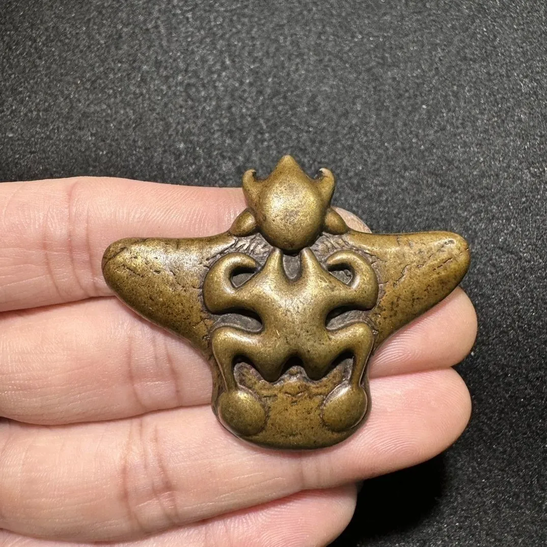 チベット真鍮製ガルーダ金翼ペンダントお守り-トゥージャ守護鳥ネックレス