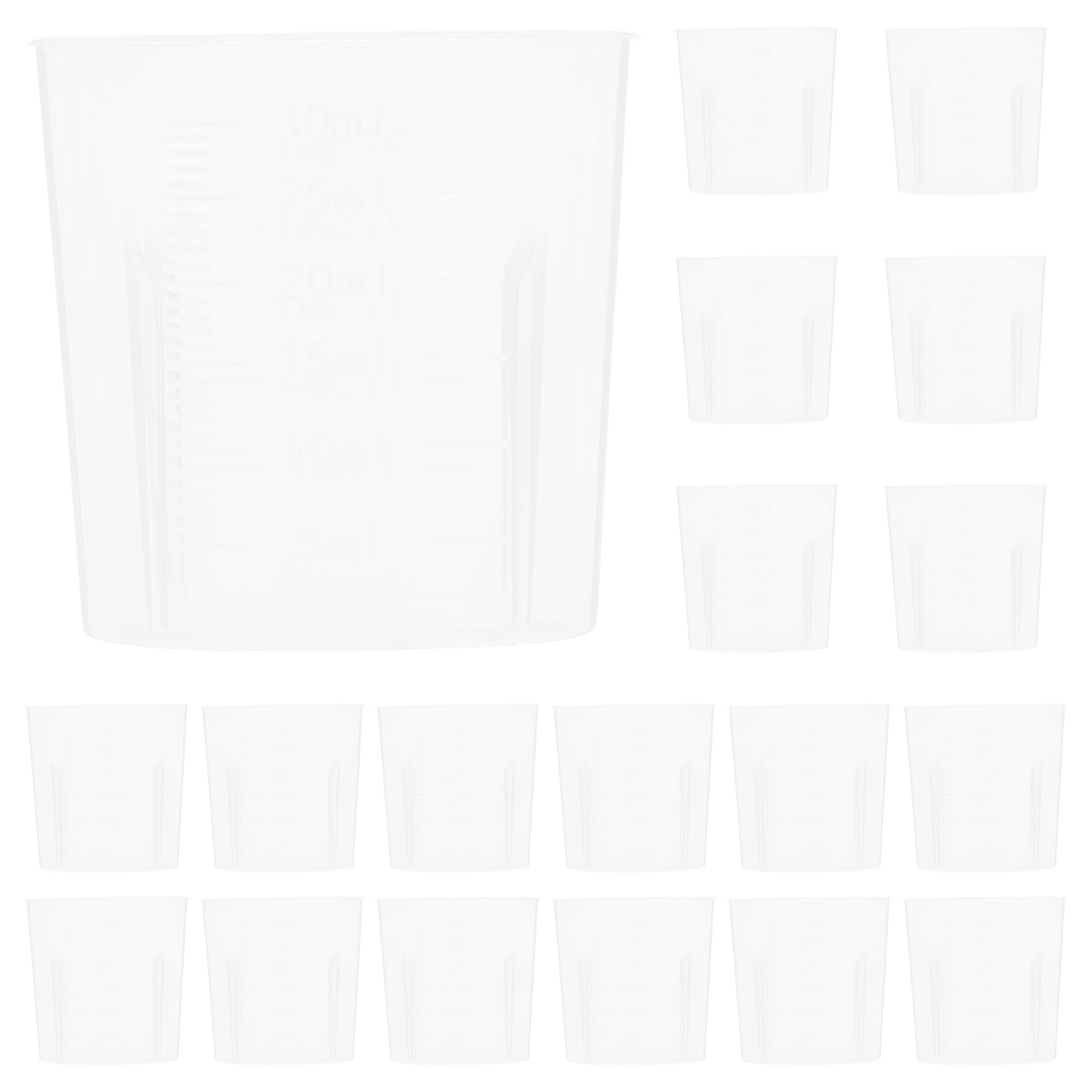 100 Pcs 30ml Measuring Cup Measurement Mini Mixing Cups Liquid Fluid Tablespoon