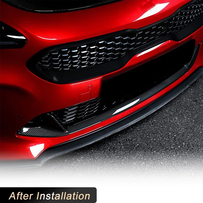 Car Front Kidney Bumper Lower Center Grille For KIA Stinger GT EX Hatchback 4-Door 2018-2023 Front Hood Grill Frame Carbon Fiber