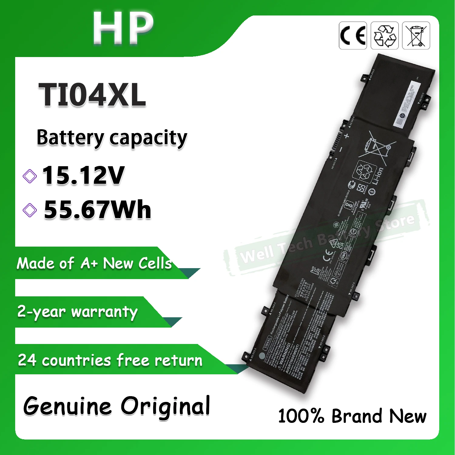 

Original Brand New 15.12V 55.67Wh TI04XL HSTNN-IB9T Laptop Battery for HP Envy 17 M24563-005