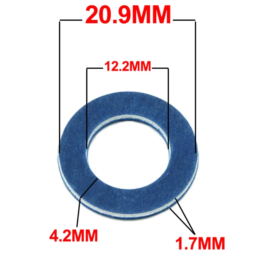 10PCS Engine Oil Drain Plug Seal Washer Gasket Rings 90430-12031 For TOYOTA BMW CITROEN PEUGEOT 6822AG 9008043037 11137791818