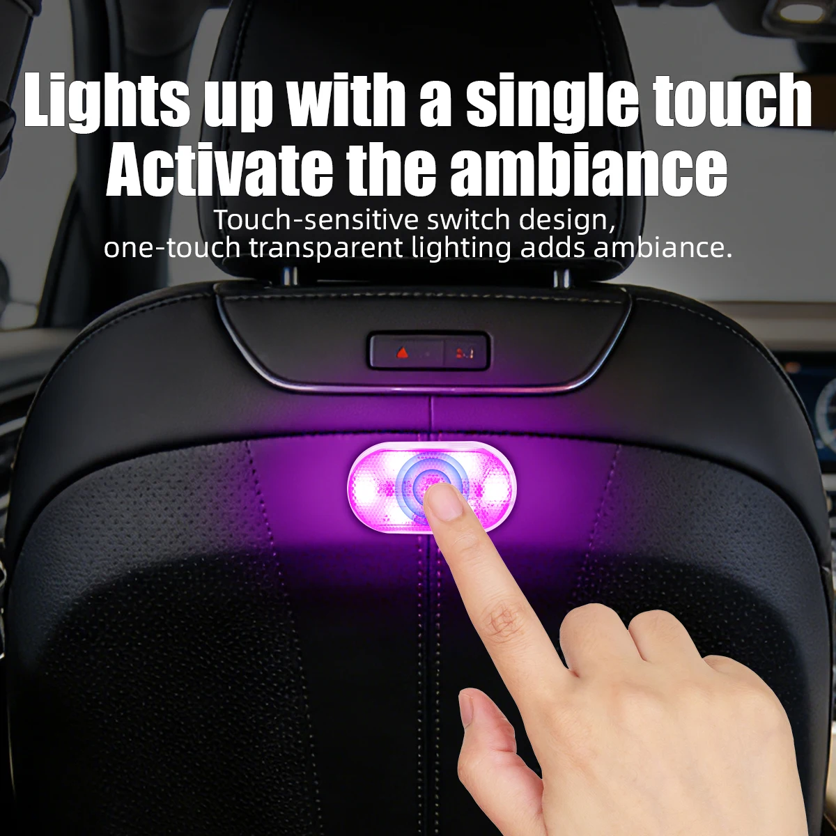 1pcs LED Touch Light USB 5V 6LED Mini Car Interior Rechargeable Auto Roof Ceiling Reading Lamps Touch Sensor LED Lamp RGB