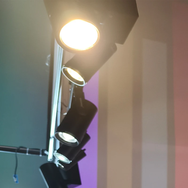 10W/20W/35W WW CW 2in1 Led Track Light Four Wire Three Circuit Rail Spot Light 10°-60° Zoom Spotlight Luxury Store Ceiling Lamp
