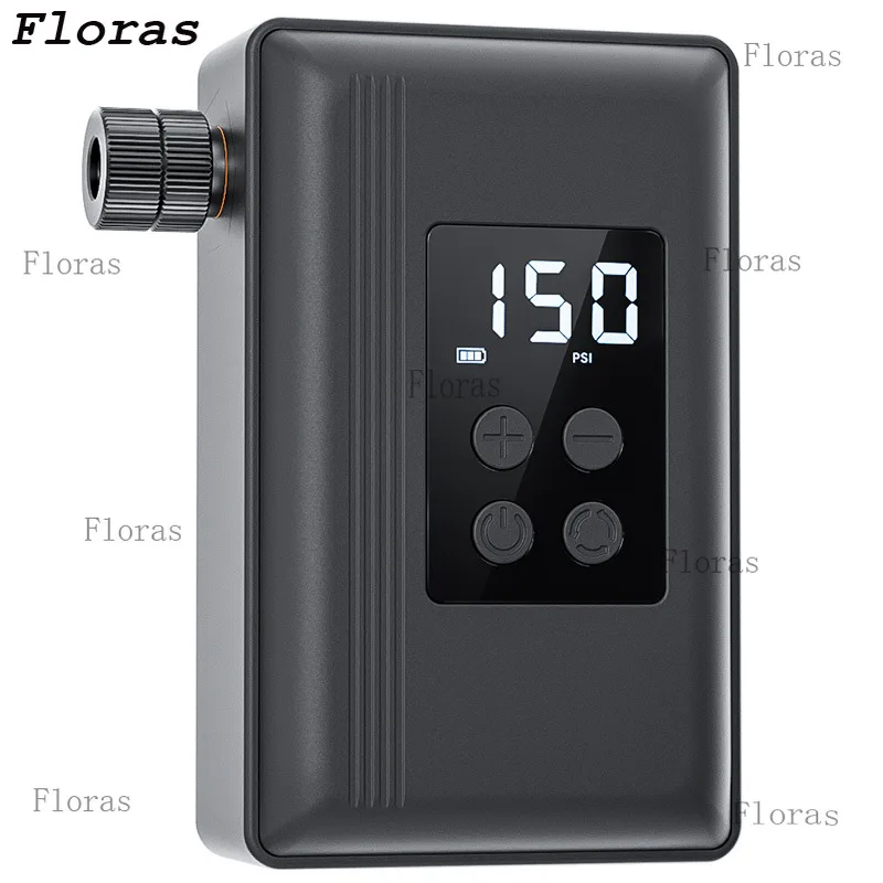 Bomba eléctrica de 150 PSI, válvula infladora de neumáticos recargable de aire portátil para bicicleta, color negro