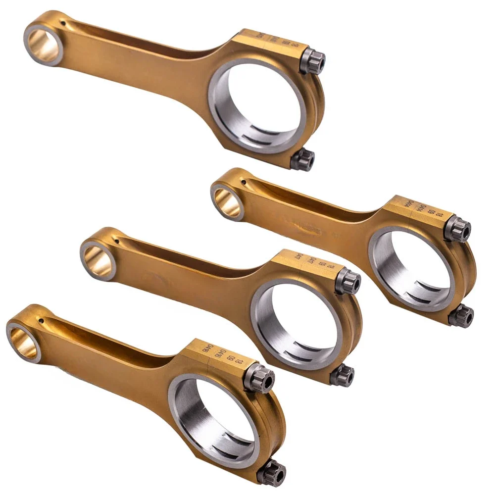 لـ maXpeedingrods H Beam Titanizing 4340 قضبان توصيل Conrod لأوبل كاليبرا سبيدستر فوكسهول 2.0L C20 20SEH X20 رائجة البيع