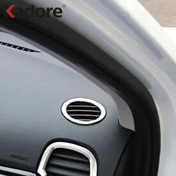 For Kia Rio 4 X-line 2018 2019 Interior Accessories Front Air Conditonnal Vent Cover Trim AC Outlet Decoration Stainless Steel