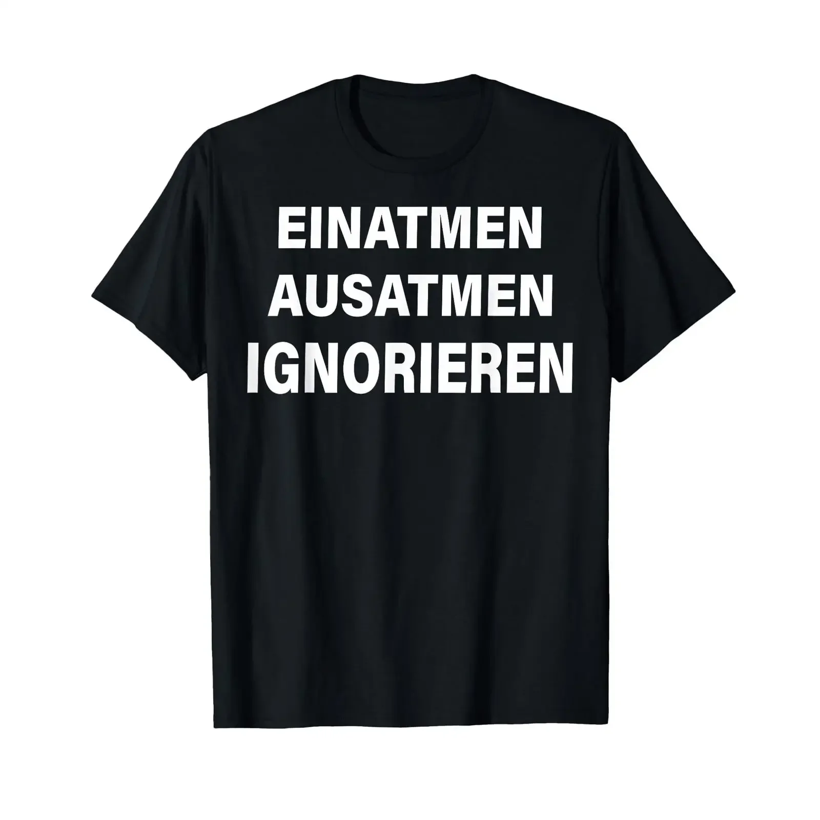 T-shirt « Inhale Exhale Ignore » avec citation amusante, humoristique et coquine, style vintage, délavé, élégant, respirant, extensible, pour un usage quotidien