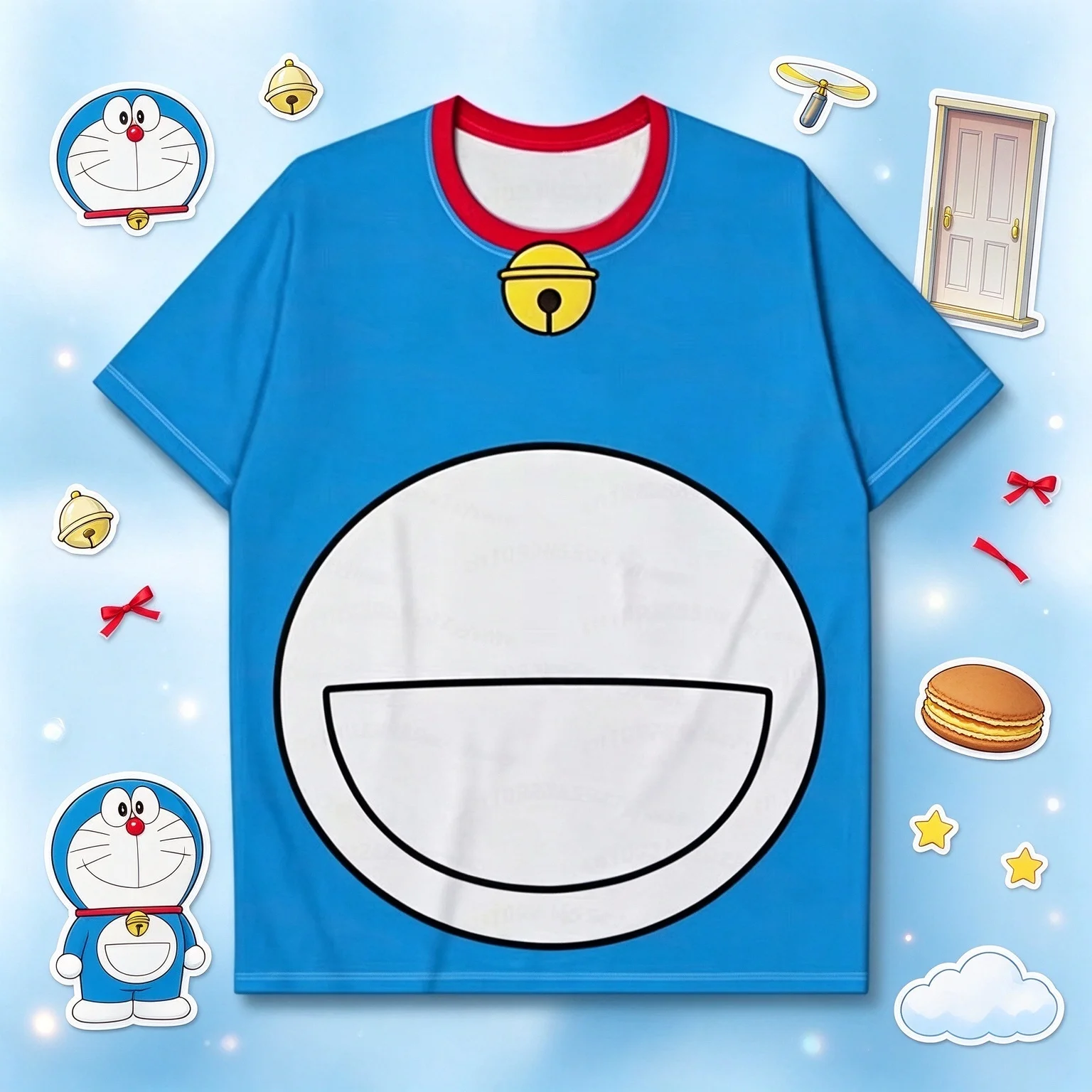 New Japanese Anime Doraemon Takeshi Gouda Nobi Nobita Printed T-shirt, Parent-child Outfit, Perfect Gift for Fans
