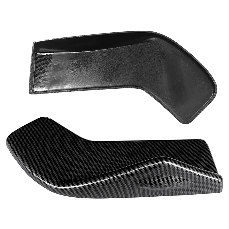 For Audi TT TTS TTRS 2011-2019 ABS Carbon Fiber Look Car Rear Wrap Angle Splitters Diffuser Body Kit Splitter Scratch Protector