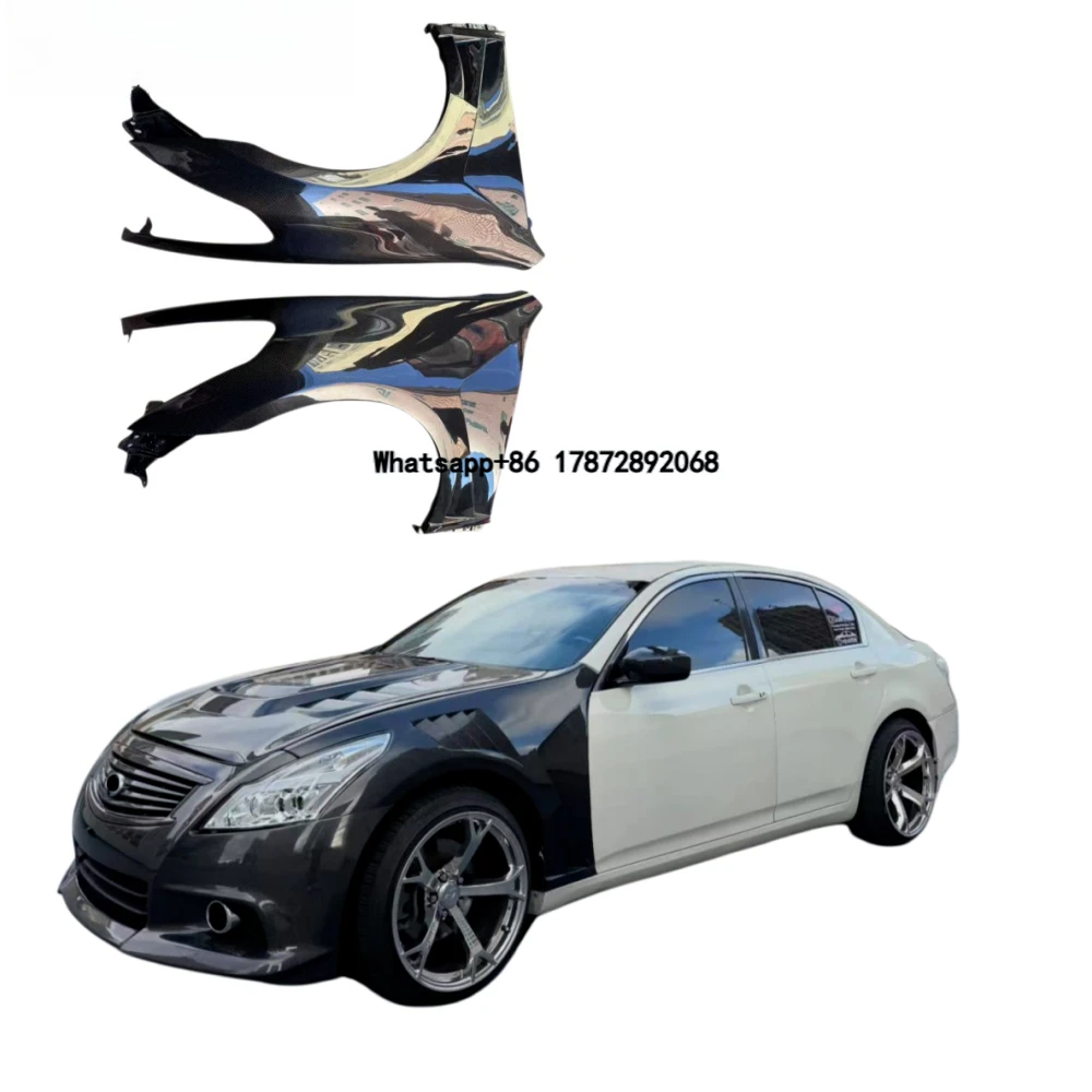ChaoMing High Quality Wet Carbon Fiber Vented Fender Flares for Infiniti G37 Retrofit/Upgrade