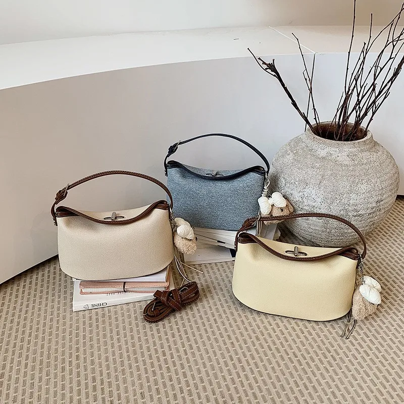 trendy-work-commute-women's-bucket-handbag-crossbody-bag-color-block-versatile-handheld-bag-luxury-feel-summer-2026-pu-leather