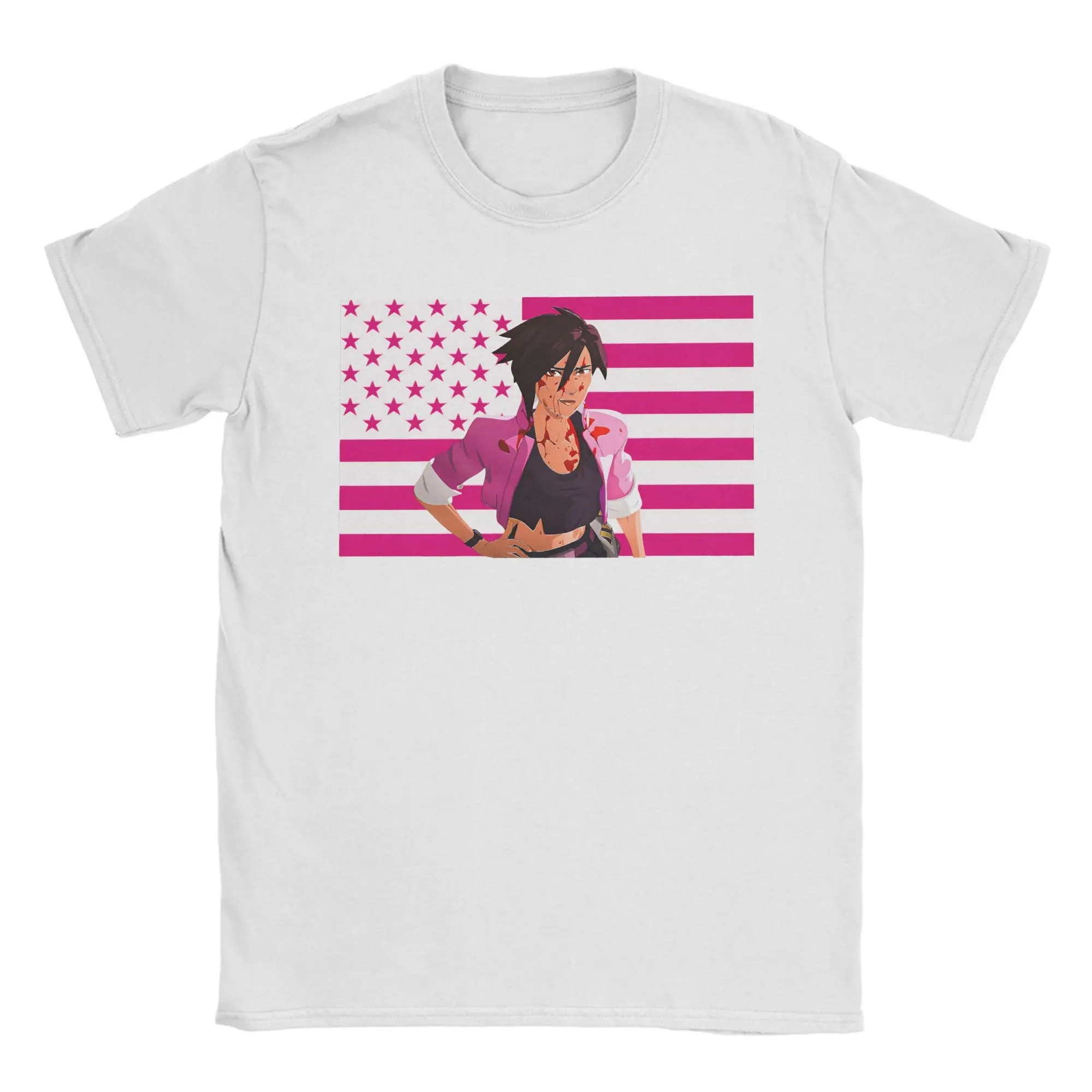 

Invisigal Dispatch Game футболка с розовым флагом, летние хлопковые футболки для мужчин, футболка с принтом в стиле Харадзюку, потрясающие топы с короткими рукавами