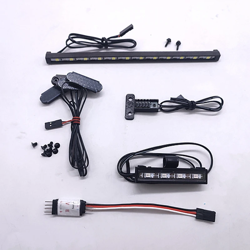 1 Set Remote Control Lamp Set Spotlight Voltage 5V for 1/10 RC Crawler Car Traxxas Axial SCX10III CJ-7 Accessories