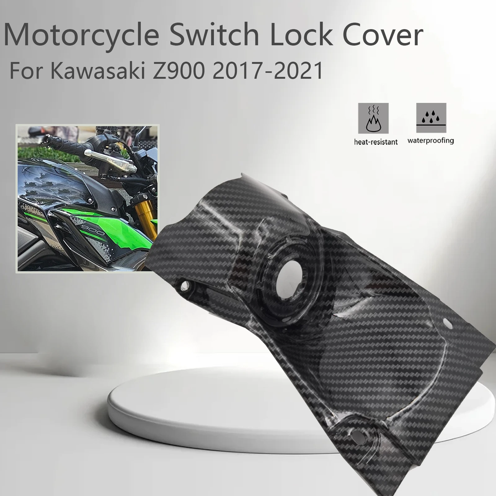 

Motorcycle Accessories Switch Lock Cover Fit For Kawasaki Z900 2017 2018 2019 2020 2021 Ignition Key Case Cover Panel Fairing