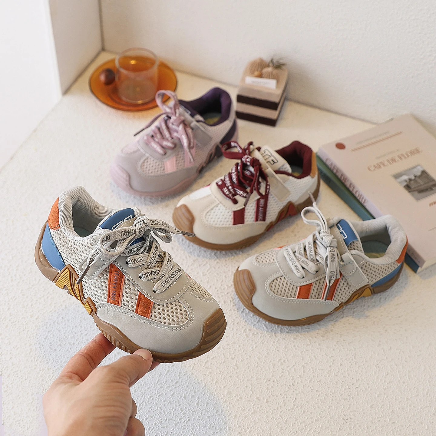 

Children's Sneakers Spring 2026 Boys Girls Soft Sole Non-slip Casual Running Shoes Fashion Mesh Breathable Baby Kid Sports Shoes