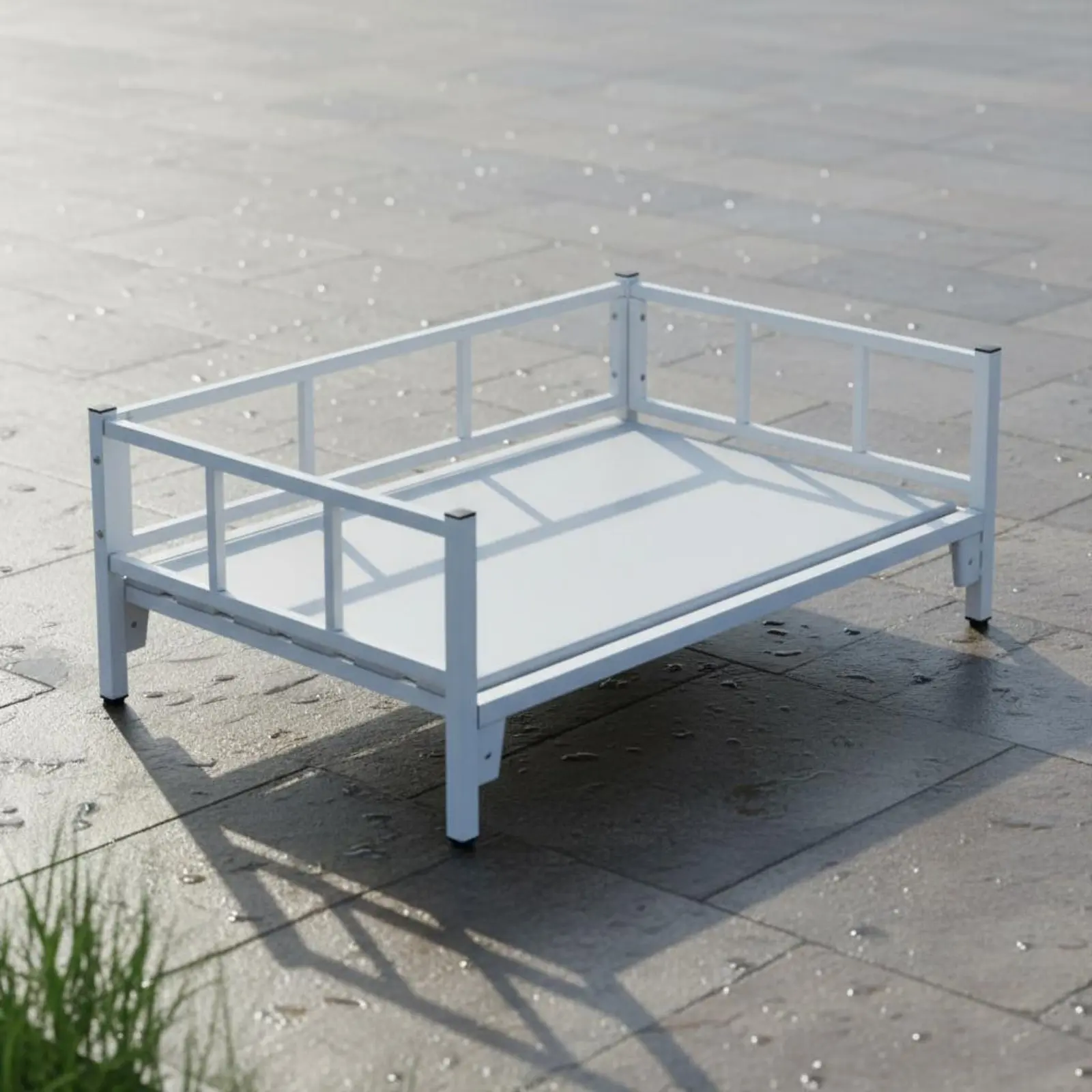 

Elevated Dog Bed Year-Round Raised Pet Cot Elevated Pet Cot Indoor Outdoor Pet Furniture No-Slip Feet for Cats