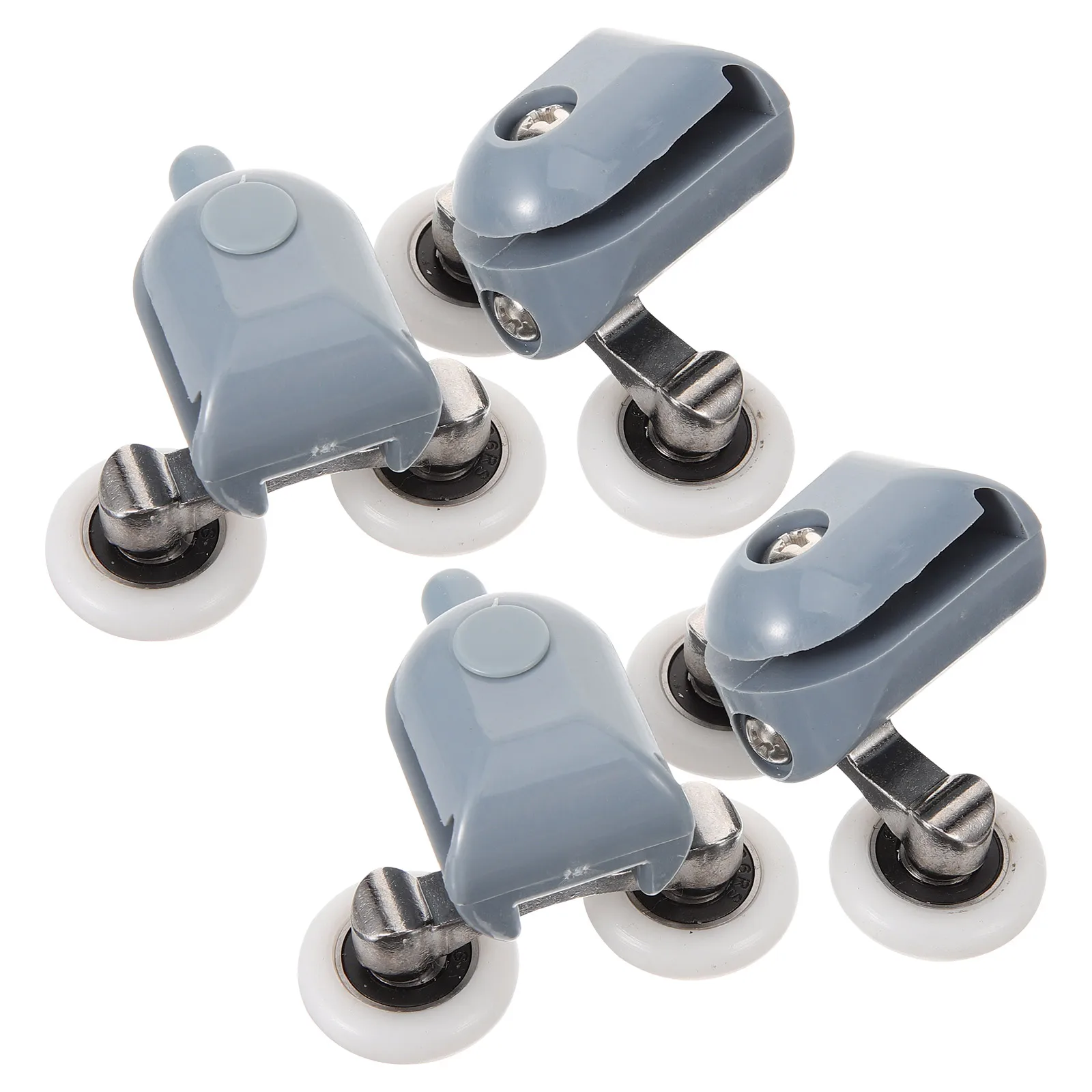 

4 Pcs Glass Door Sliding Rollers Plastic Shower Wheels Durable Anti Rust Large Flat Design Smooth Hardware Replacement