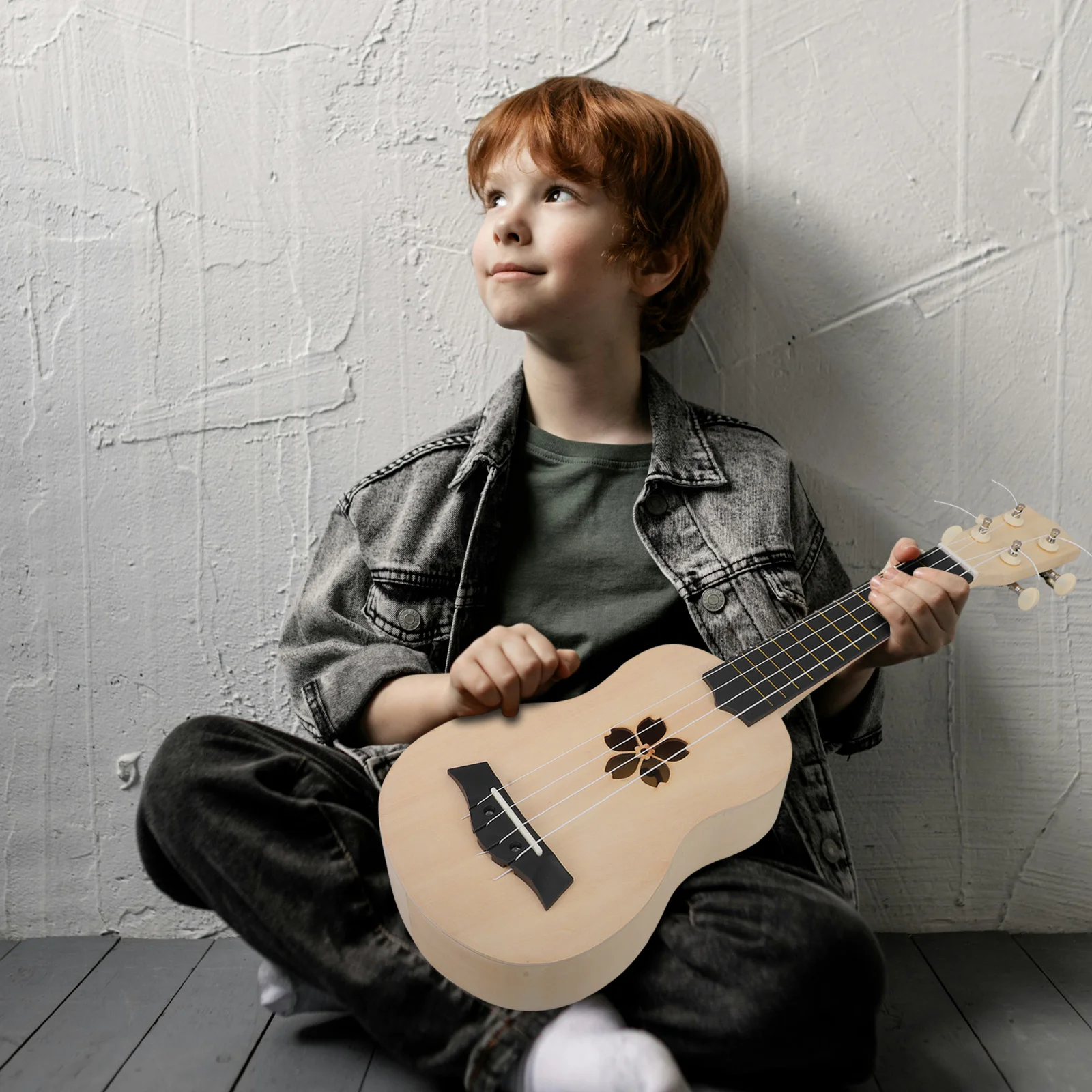 

DIY Ukulele Kit Unfinished Handmade Toy Guitar Assembled Fingerboard Accessories Concert Beginner Child Lightweight Basswood