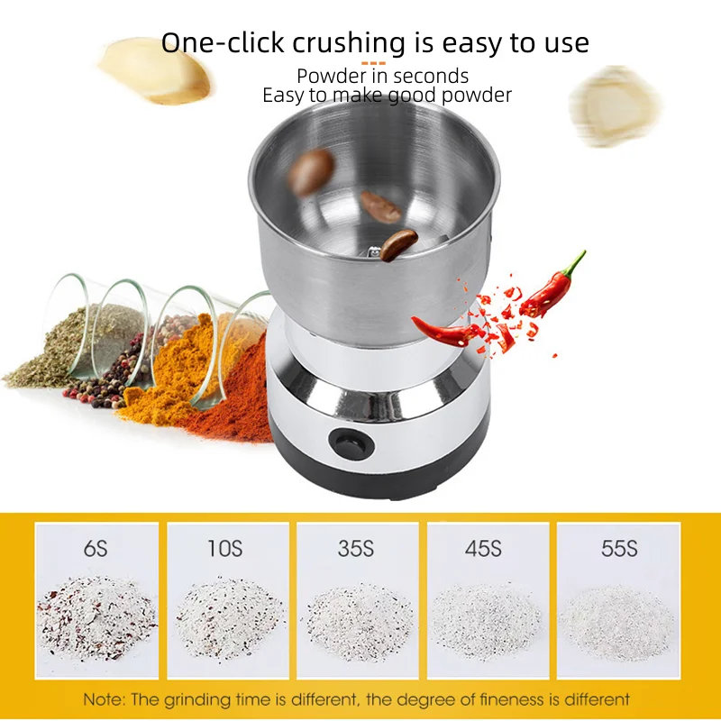 Coffee Grinder 220V Multifunctional Electric Coffee Beans Mill Grinder Stainless Steel Cafe Beans Pepper Espresso Nut Machine